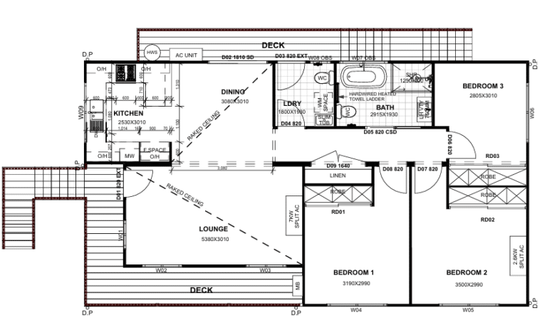 Waratah 90 3 Bedrooms Plan