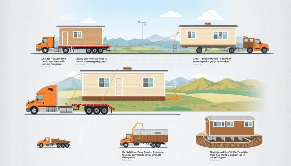 step-by-step modular home transport